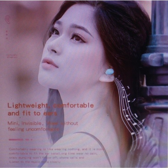 A10-TWS Bluetooth Blue Earphones Wireless Waterproof Sweat-proof Touch Control - Picture 5 of 5